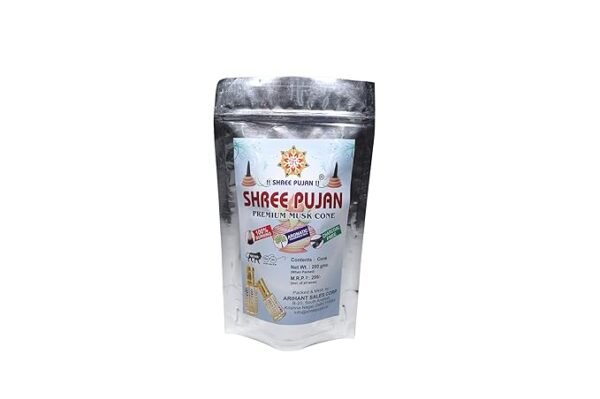 Shree Pujan Premium Musk Cone - Best dhoop batti for pooja with organic fragrance in Delhi