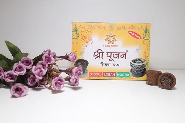 Shree Pujan Mix Cup Dhoop Batti with Guggal, Loban, and Mogra - Best Fragrance for Pooja