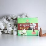 Shree Pujan Premium Mogra Dhoop Batti with floral decor – best dhoop batti for pooja in Delhi.